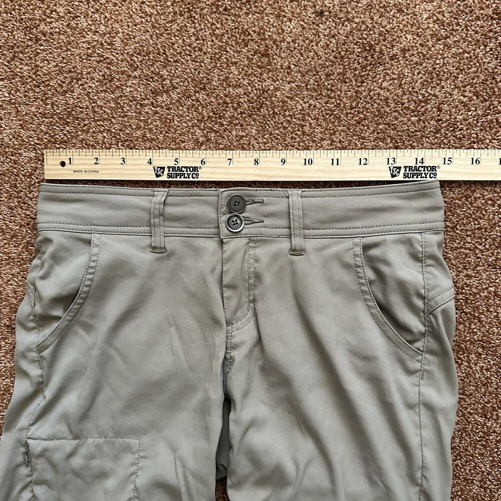 PrAna Bermuda Shorts Size 0 XS Tan Stretch Hiking Outdoors Gorpcore Safari Camp - Picture 6 of 8
